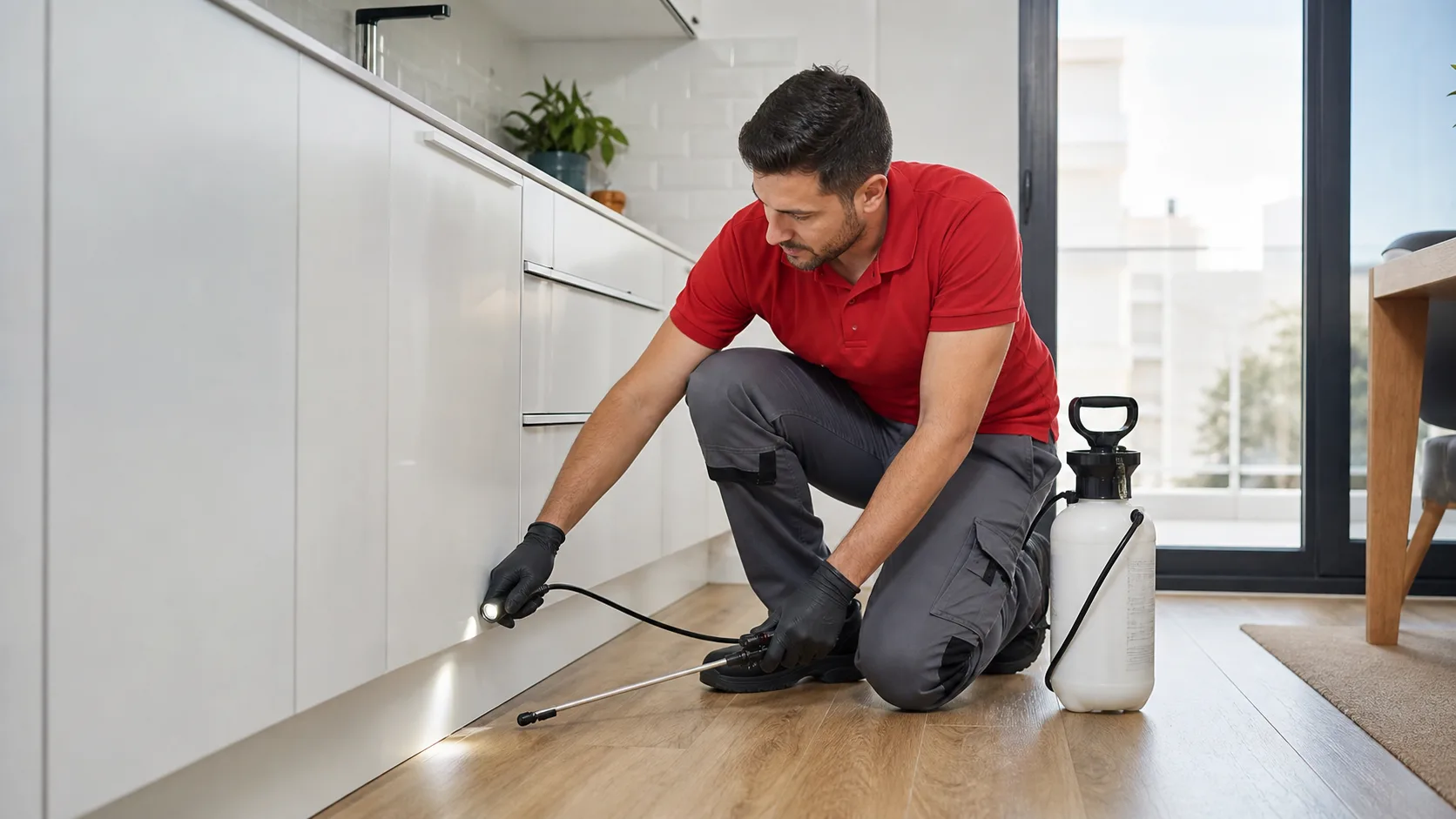 Técnico de TodoPlagas en un alojamiento turístico